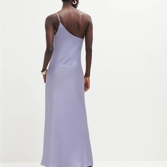 Reformation Petites Olesia One-Shoulder Lavender Dress Size 8P New Unworn - Picture 2 of 8